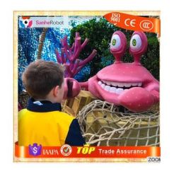 Gaint size animatronic animals sculpture cartoon character style Crab for sale